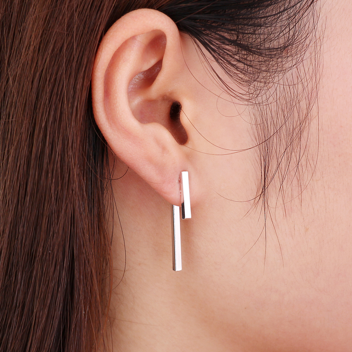 Gold New Punk Earings Simple T Bar Earrings Women Ear Stud Earrings Chic Jewelry Nice