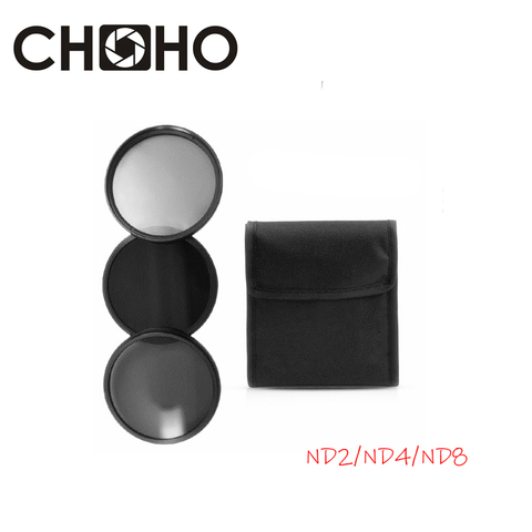 Neutral Density ND2 ND4 ND8 Filter Set 49mm 52mm 55mm 58mm 62mm 67mm 72mm 77mm camera lens ND filtros For Nikon Canon Sony ► Photo 1/6