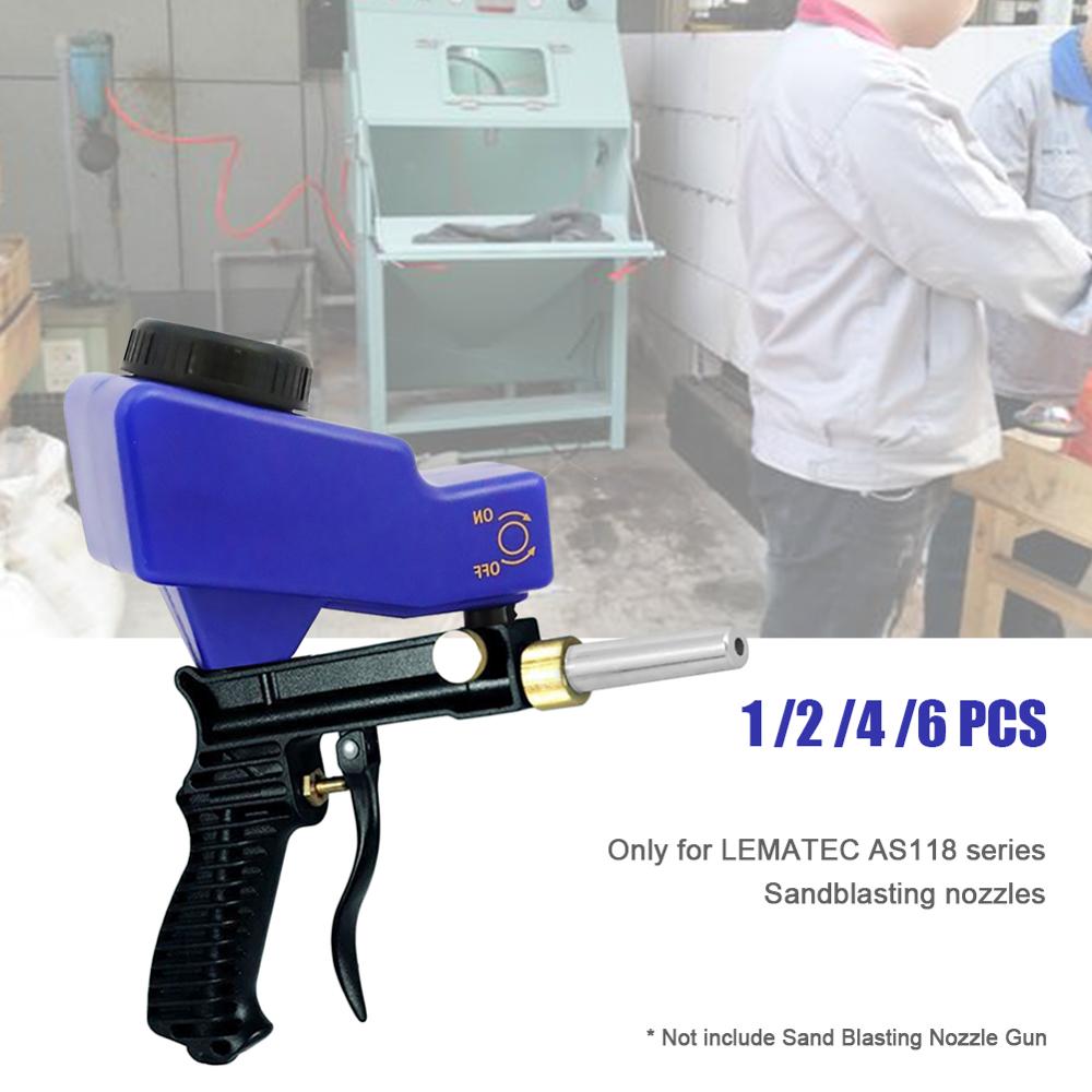 6pcs Sandblaster Kit Sandblasting Gun & Air Nozzles Sand Blaster Pneumatic Tool 