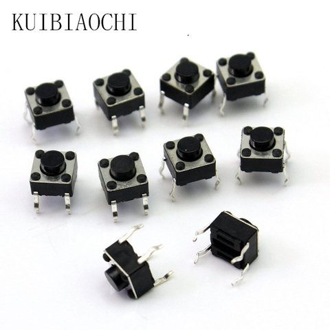 100pcs/lot Mini Micro Momentary Tactile Push Button Switch 6*6*5mm 4 pin ON/OFF keys button DIP 6x6x5mm ► Photo 1/3