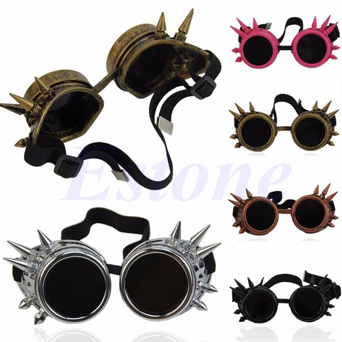 Victorian Gothic Punk Sunglasses Goggles Cosplay Rivet Steampunk Goggles Glasses Welding Punk ► Photo 1/6