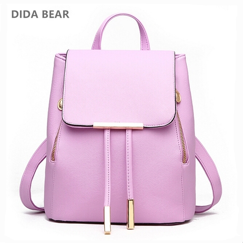 Women Backpack Shoulder School Bag Rucksack PU Leather Handbag