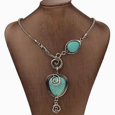 vintage fashion Bohemian Charm Heart Bib Collar Statement Kolye Pendant Necklace Collares Women Jewelry ► Photo 1/6