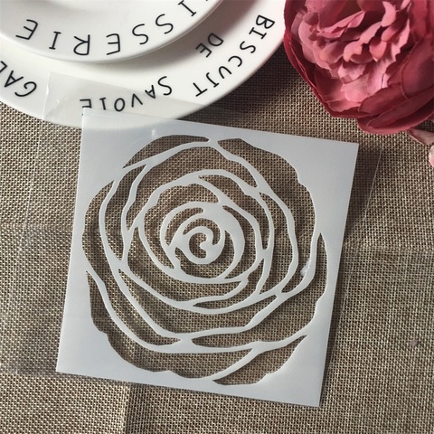Roses Circle Stencils DIY Painting Scrapbook Coloring Embossing Album Decor