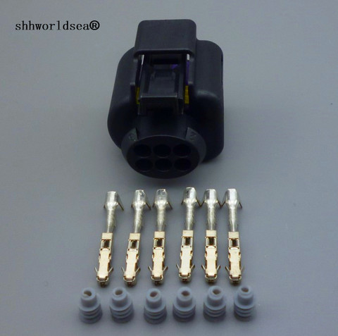 shhworldsea 6 Pin Auto Waterproof LSU 4.9 Wide Band Oxygen Sensor Connector 1928404669 Throttle Plug For VW  for AUDI 4H0973713 ► Photo 1/4