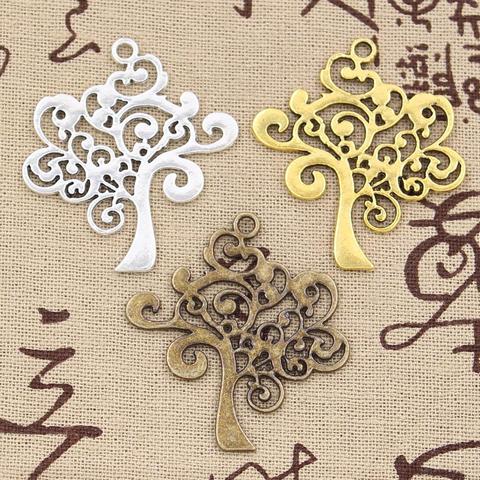 8pcs Charms Peace Tree 42x37mm Antique charms,pendant fit,Vintage Tibetan Bronze Silver Color Gold,DIY For Bracelet Necklace ► Photo 1/1