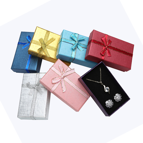 Jewelry Box 5*8 Cm Jewelry Sets Display Multi Colors Necklace/Earrings/Ring Box Paper Packaging Gift Box for Jewellery 24pcs/lot ► Photo 1/6