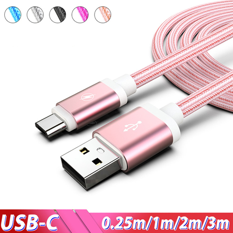 USB Type C Cable Fast Charge For Samsung Galaxy S20 Ultra A50 Note 10 Plus 3m 2m Usb Cable USBC Kabel Cabos For Xiaomi Mi A3 9 8 ► Photo 1/6