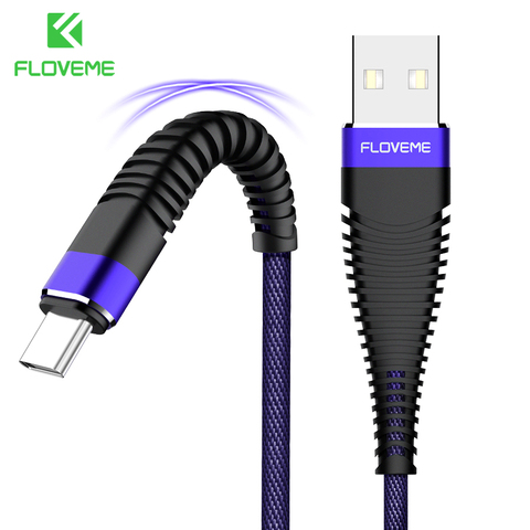 FLOVEME Type C Cable For Huawei P30 20 Pro Honor 9 10 one plus 7 pro USB Type C Cable For Samsung S9 A5 2017 Adapter USB Cord ► Photo 1/6