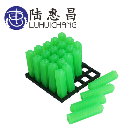 LUCHANG 500pcs Plastic expansion pipe green M6 M8 wall plug rubber anchor plug self tapping screw expansion tube ► Photo 1/1