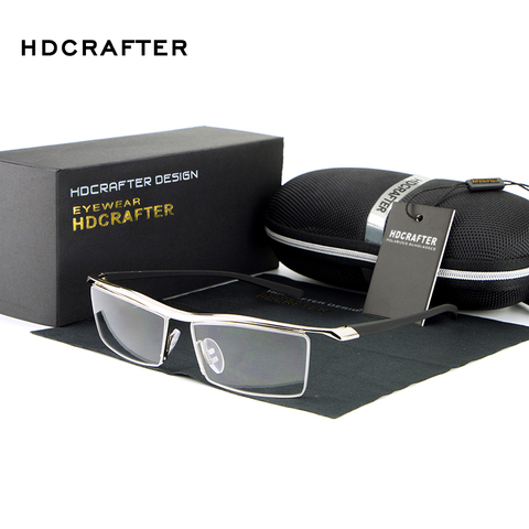 HDCRAFTER 2022 Eyewear Rimless Square Myopia Glasses Frame Men Brand Comfortable Slip-resistant Eyeglasses Frames for Men ► Photo 1/6