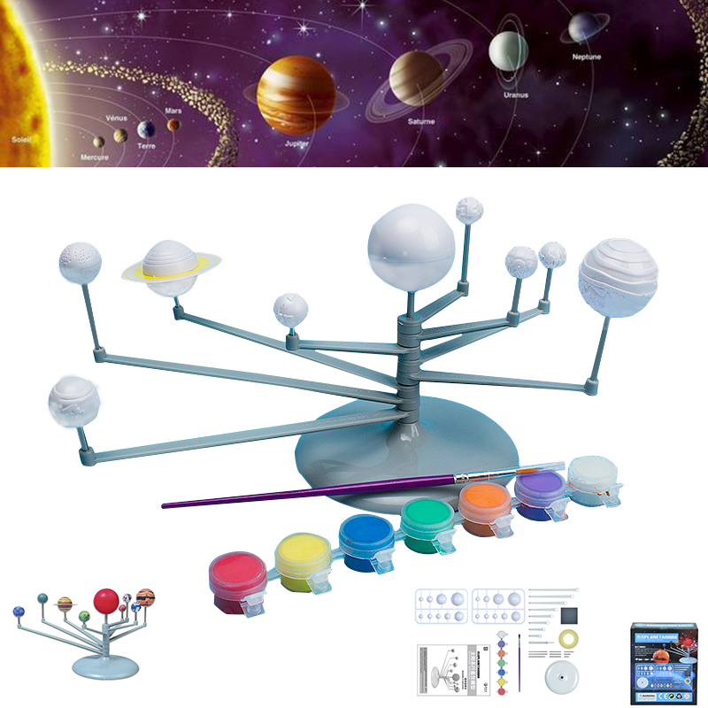 Solar System Model DIY Toys Child Science and Technology Learning