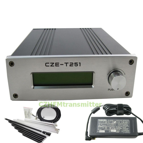 CZH CZE-T251 0-25W power adjustable Professional FM stereo broadcast transmitter +1/4 GP antenna kit ► Photo 1/4