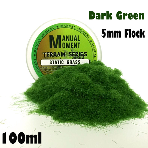 Miniature Scene Model Materia Dark Green Turf Flock Lawn Nylon Grass Powder STATIC GRASS 5MM Modeling Hobby Craft  Accessory ► Photo 1/1