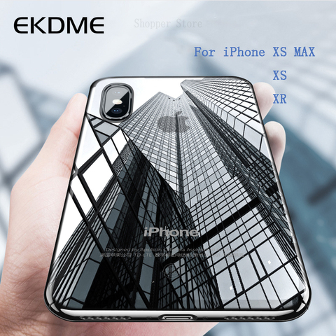 Clear Trasparent Phone Case For iPhone X XS XR XS MAX 6 6S 7 8 plus 5 5S SE 5C Silicon Soft TPU Back Protective Shell Cases Capa ► Photo 1/6