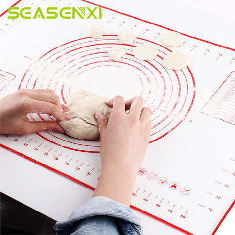 Silicone Baking Mats Sheet Pizza Dough Non-Stick Maker Holder Pastry Kitchen Gadgets Cooking Tools Utensils Bakeware Accessories ► Photo 1/6