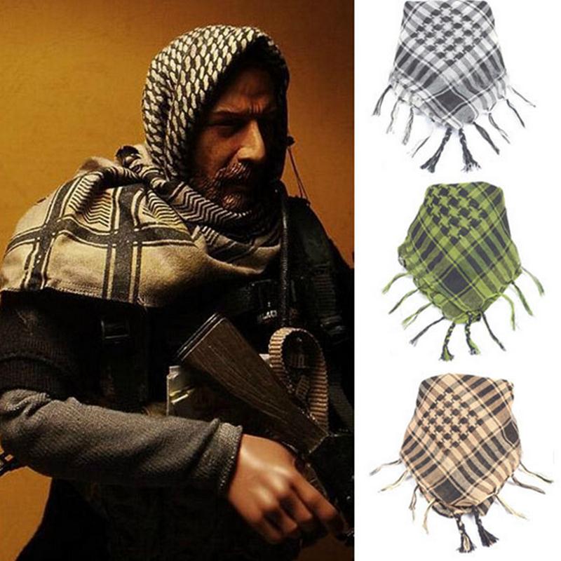 Men's Scarves Shemagh Arab Tactical Desert Army Shemagh KeffIyeh Scarf 