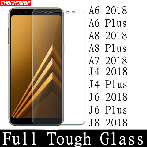 Tempered Glass For Samsung Galaxy A6 A7 A8 2022 Screen Protector Cover For Samsung J8 J7 J6 J4 Plus 2022 Protective Case Sklo 9H ► Photo 1/6