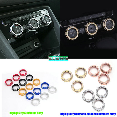 Air Conditioning Knob Decorative Cover 2017 2022 FIT for Volkswagen VW Tiguan Atlas T-roc Ateca FR Passat B8 Variant ► Photo 1/4