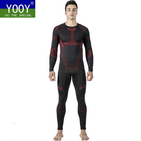 YOOY Thermal Skiing Underwear Sets Long Johns Warm Up Men Ski Snow Shirts and Pants Quick Dry Clothing For Winter Outdoor Sports ► Photo 1/6
