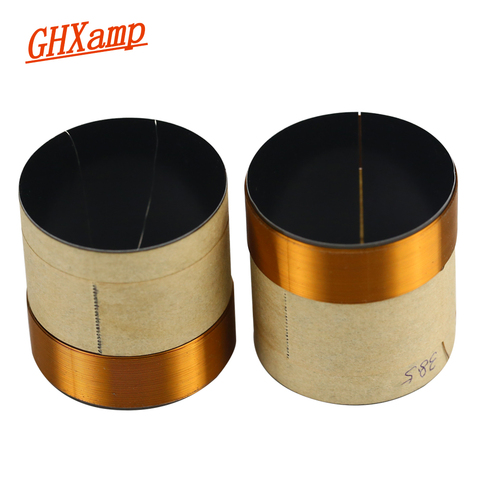 GHXAMP 38.5MM BASS Voice Coil 8OHM BASV Black Aluminum Speaker Repair DIY Height 40MM 1Pairs ► Photo 1/6
