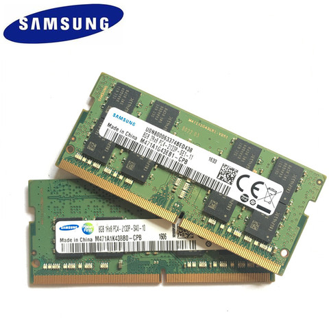 Samsung Laptop DDR4 16GB 8GB 4GB PC4 2133MHz or 2400MHz  2400T or 2133P  DIMM  notebook Memory 4G 8G  DDR4 RAM ► Photo 1/4