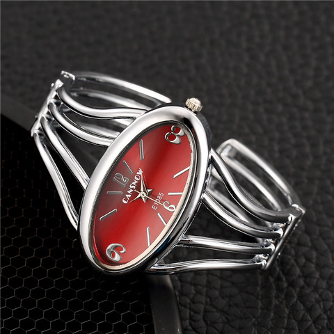2022 New Stylish Women Bracelet Watch Full Steel Analog Quartz Clock Silver Oval Dial Casual Clock Hot relojes para mujer ► Photo 1/6