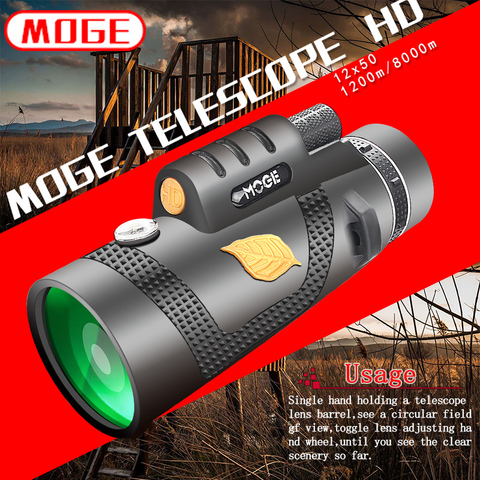 Monocular 12x50 Powerful Binoculars High Quality Zoom Great Handheld Telescope lll night vision Military HD Professional Hunting ► Photo 1/4