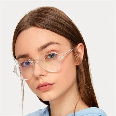 Top Transparent Aviation Glasses Frame Women Vintage Clear Frame Glasses Plastic Eyeglass Frames Female Designer Eyewear ► Photo 1/6