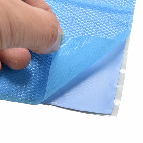 100 x100 x1mm Blue GPU CPU Heatsink Cooling Conductive Silicone Pad Cut & Uncut Thermal Silicone Pad Mat 10cm*10cm*0.1cm 1PC ► Photo 1/6