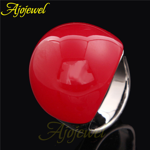Size 7-10 Big Red Semi-Precious Stone Ring for Female opal Anillos Accessories High Quality ► Photo 1/5