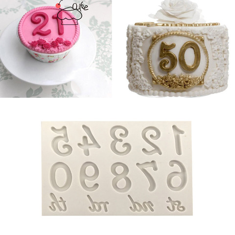 Aouke Molds Large Numbers Silicone Mold 3D Fondant Mold Cakes Decorating Tools DIY Gumpaste  Kitchen Bakeware K134 ► Photo 1/4
