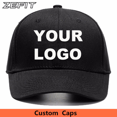 Logo customize cap small quantity custom snap close cap golf tennis dad hat sun visor hat team fashion wearing baseball cap ► Photo 1/6