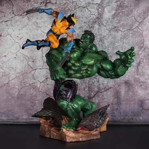 Anime Marvel Hulk Vs Wolverine Statue Action Figure 1/6 scale painted figure PVC toys for children Brinquedos ► Photo 1/5
