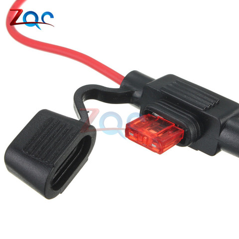 5PCS Waterproof Power Socket Mini Blade Type In Line Fuse Holders with 10A Fuse Car Replacement Fuses ► Photo 1/5