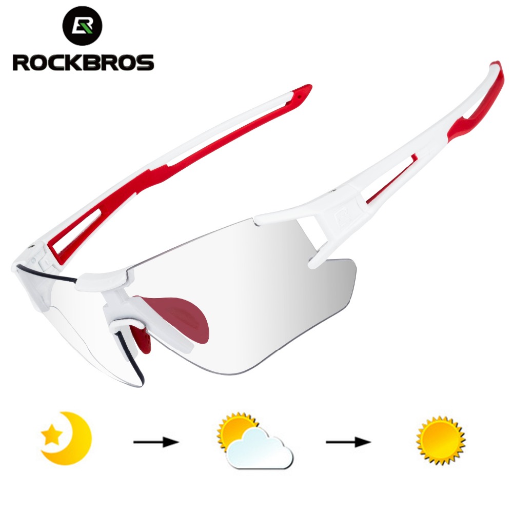 ROCKBROS Cycling Wrap Sunglasses Men's Photochromic Sport Glasses