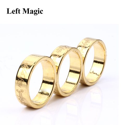 1 Pcs Gold PK Ring Lettering Magic Tricks Magnetic Ring 18mm/19mm/20mm Golden Strong Magnetic Magic Ring Magnet Finger magic ► Photo 1/6