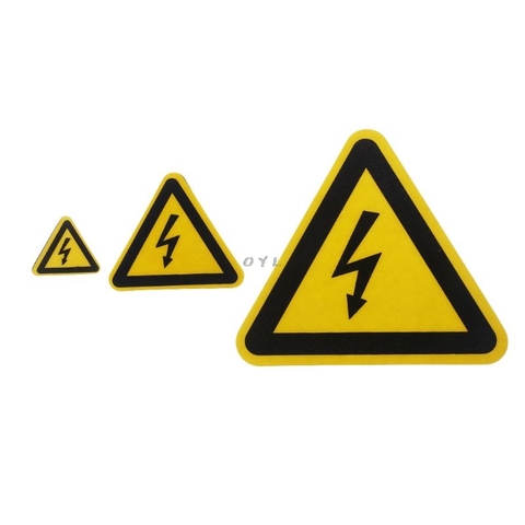Warning Sticker Adhesive Labels Electrical Shock Hazard Danger Notice Safety 25mm 50mm 100cm PVC Waterproof ► Photo 1/6