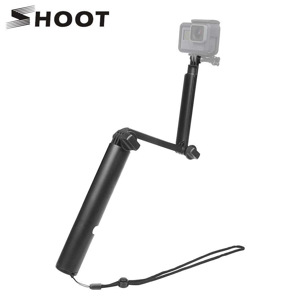 SHOOT 3 Way Grip Monopod Selfie Stick for GoPro Hero 9 8 7 Black Xiaomi Yi  4K Dji Osmo Sjcam Sj8 Eken Go Pro Hero 5 Accessories - Price history &  Review