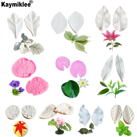 29 Styles Lily Rose Lotus Maple Anemone Leaf Silicone Veiner Fondant Sugarcraft Gumpaste Flower Clay Water Paper Mold C336 ► Photo 1/6