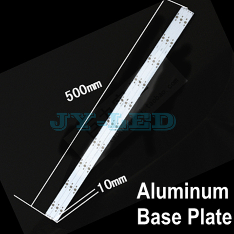 10pcs/lot 10w 30w 500mm x 10mm Rectangle Aluminum Base Plate for LED Lamp, Support 10 Piece Diode to Soldering In The Lamp Panel ► Photo 1/3
