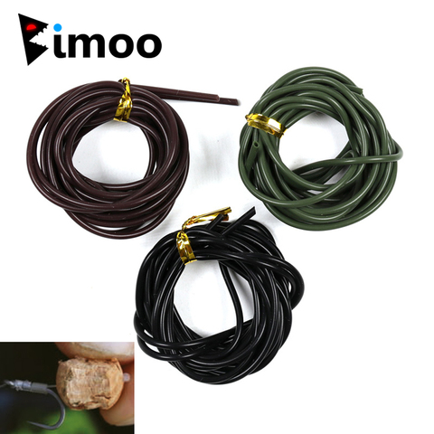 Bimoo 2m/pack Carp Fishing Floater Rig Silicone Tube Hair Rig Hook Silicone Camouflage Green 2mm Fishing Tackle Rubber Sleeve ► Photo 1/6