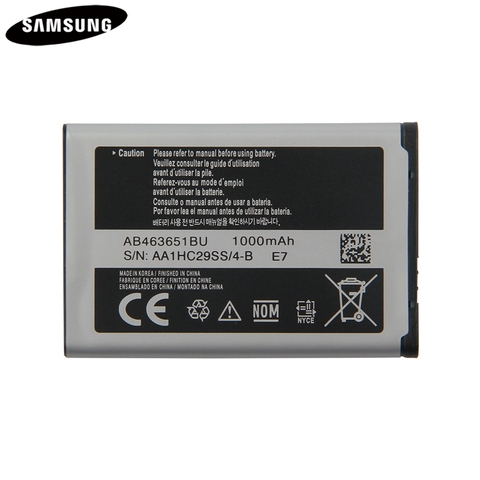 Original Battery AB463651BU For Samsung S5630C C3782 S5560 C3370 C3518 J800 J808 F339 S5296 L700 W559 S5628 B3410 L708E SGH-L700 ► Photo 1/5