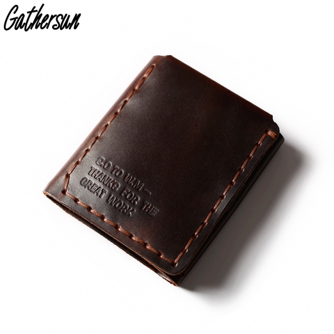 Gathersun Men's Wallet Leather Bigger Walter Mitty Purse Handmade Customized Genuine Leather Wallet with Coin Pocket ► Photo 1/5