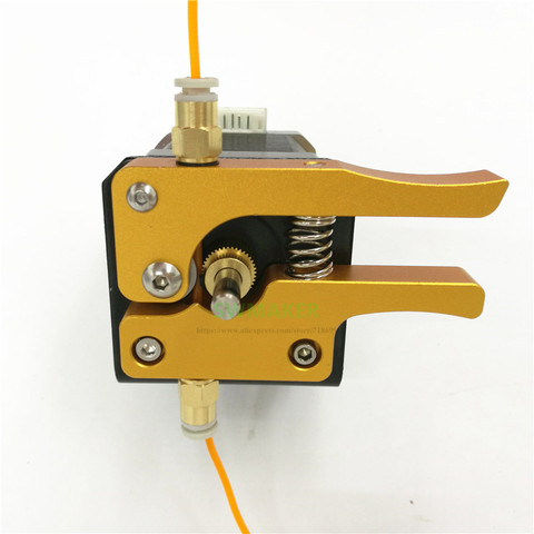 Reprap 3D printer bowden extruder 1.75mm metal extruder aluminum golden color Anodized for 17 NEMA stepper motor TEVO 3D printer ► Photo 1/4
