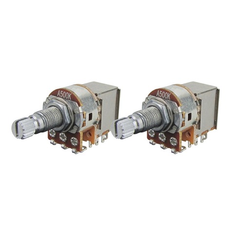 NEW 2pcs Push Pull Potentiometer A500K Tone Volume Switch Control Pots Long Split Shaft Guitar Parts ► Photo 1/1