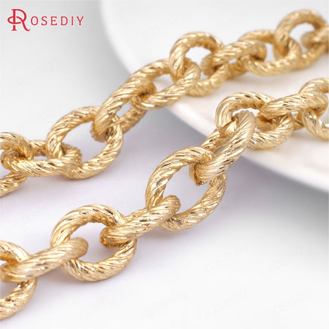 (16930)1 Meter 15*11MM Oxidation Gold Color Aluminum Round O Shape Chains Diy Jewelry Findings Accessories Wholesale ► Photo 1/4