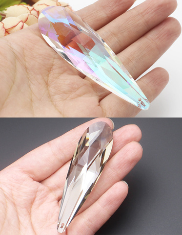 2pcs , Many Color Faceted Glass Crystal Big Water-Drop Loose Beads, For DIY Jewelry Making, pendant,necklace ► Photo 1/6