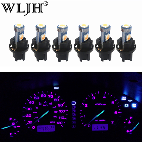 WLJH 6x PC74 T5 LED Light Lamp Car Instrument Panel Light Dashboard Bulbs for Honda Accord CR-V Civic Odyssey Prelude CRX S2000 ► Photo 1/6