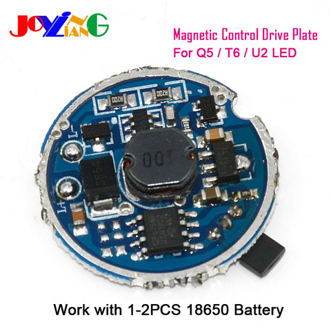 JYL9810 Magnetron Drive Plate Strong Light Flashlight 1-2 Section 18650 Battery Stepless Adjustable/ Push Switch Drive Board ► Photo 1/2